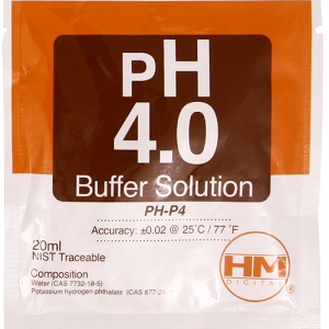 pH 4.0 buffer solution - 20 packets of 20 ml